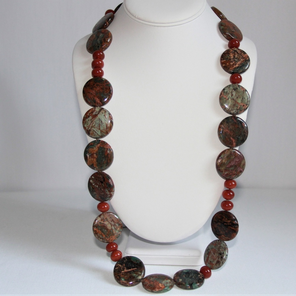 Stunning Jasper Variety, Red Cherry Agate Necklace
